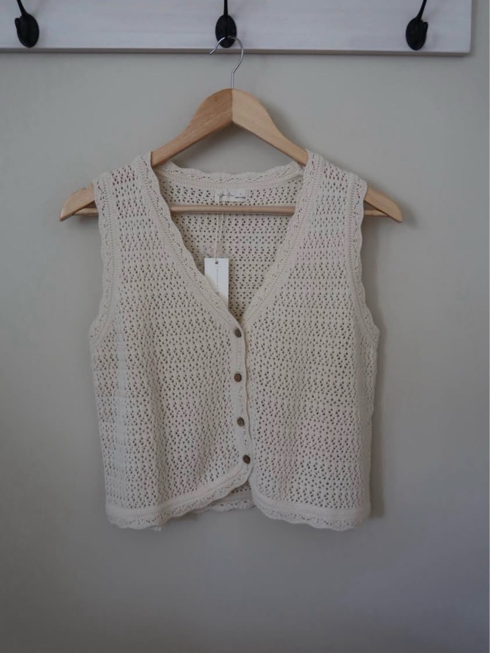 Rylee + Cru Women's Knit Vest in Natural – Size Small (NWT)